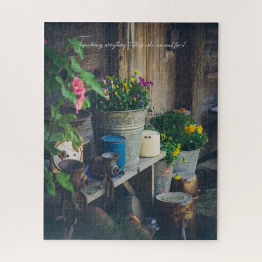 Die Terrasse des Landhauses ist mit lebendigen Sti Puzzle (Vertikal)