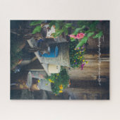 Die Terrasse des Landhauses ist mit lebendigen Sti Puzzle (Horizontal)