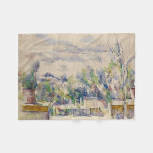 Die Terrasse im Garten von Les Lauves, Cezanne Fleecedecke (Vorderseite (Horizontal))