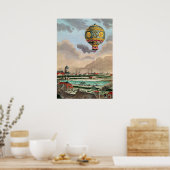 Die Terrasse von Monsieur Franklin am Passy Poster (Küche)