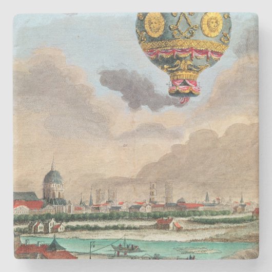 Die Terrasse von Monsieur Franklin bei Passy Steinuntersetzer (Vorderseite)