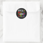 Die Testtages-Testmotivation wird nicht gestresst. Runder Aufkleber (Tasche)