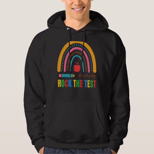 Die Testtests auf Lehrertestlehrerteache abbrechen Hoodie (Vorderseite)