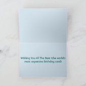 Die teuerste Geburtskarte der Welt Karte (Innenseite)