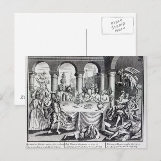 Die teuflische Maskerade Postkarte (Vorne/Hinten)