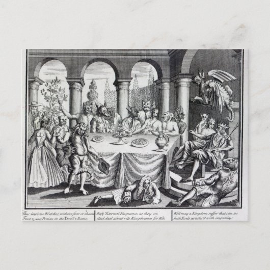 Die teuflische Maskerade Postkarte (Vorderseite)