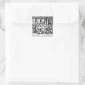 Die teuflische Maskerade Quadratischer Aufkleber (Tasche)