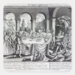 Die teuflische Maskerade Quadratischer Aufkleber