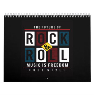 die Textur der Rock and Roll-Musik ist Freiheit fr Kalender