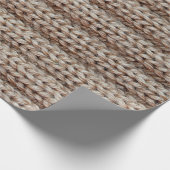 die Textur der schlichten Strickstoffe , braun Geschenkpapier (Ecke)
