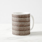 die Textur der schlichten Strickstoffe , braun Kaffeetasse (VorderseiteRechts)