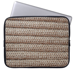 die Textur der schlichten Strickstoffe , braun Laptopschutzhülle
