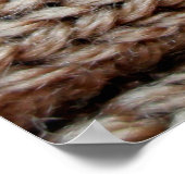 die Textur der schlichten Strickstoffe , braun Poster (Ecke)