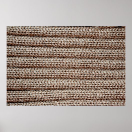 die Textur der schlichten Strickstoffe , braun Poster (Vorne)