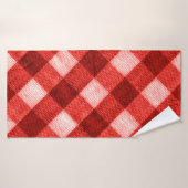 Die Textur des hellen Rotes des Binding Gingham f Badehandtuch (Badehandtuch)