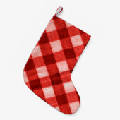 Die Textur des hellen Rotes des Binding Gingham f Kleiner Weihnachtsstrumpf (Vorderansicht (hängend))
