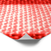 Die Textur des hellen Rotes des Binding Gingham f Poster (Ecke)