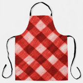 Die Textur des hellen Rotes des Binding Gingham f Schürze (Vorderseite)