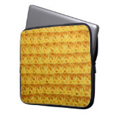 die Textur des Strickstoffes mit gestreiftem d Laptopschutzhülle (Vorderseite Links)