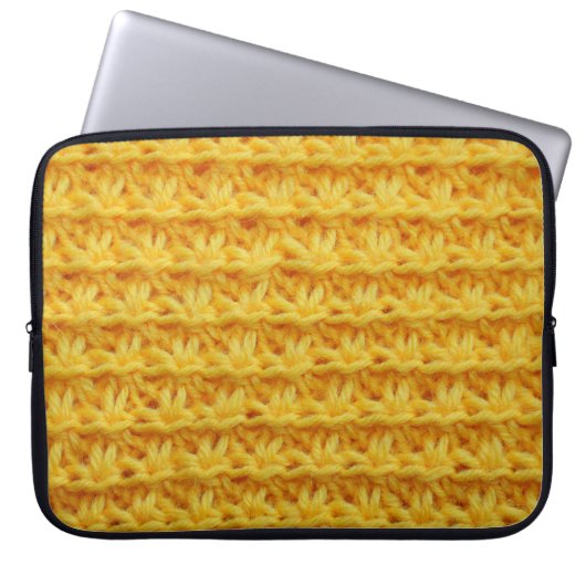 die Textur des Strickstoffes mit gestreiftem d Laptopschutzhülle (Vorderseite)