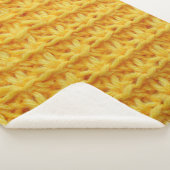die Textur des Strickstoffes mit gestreiftem d Sherpadecke (3/4)