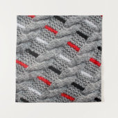 die Textur des Strickstoffes mit gestreiftem p Wandteppich (Vorderseite (Horizontal))