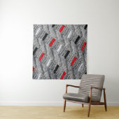 die Textur des Strickstoffes mit gestreiftem p Wandteppich (Beispiel)
