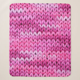 die Textur des Strickstoffes mit gestreiftem Unter Sherpadecke