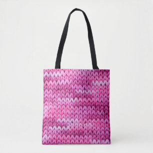 die Textur des Strickstoffes mit gestreiftem Unter Tasche