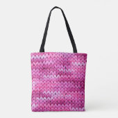 die Textur des Strickstoffes mit gestreiftem Unter Tasche (Rückseite)