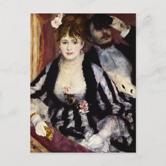 Die Theaterbox von Renoir Impressionist Malerei Postkarte (Vorderseite)