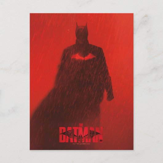 Die Theaterposter-Grafik von Batman Red Rain Postkarte (Vorderseite)