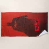Die Theaterposter-Grafik von Batman Red Rain Strandtuch (Vorderseite)