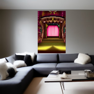 Die Theaterszene   AI Art Poster