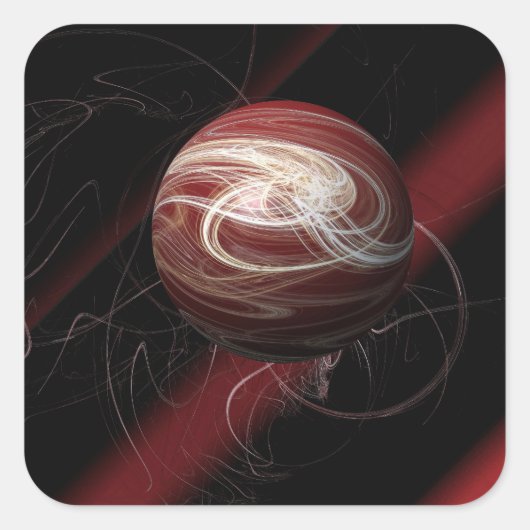 Die Themen des Kosmos Quadratischer Aufkleber (Vorderseite)