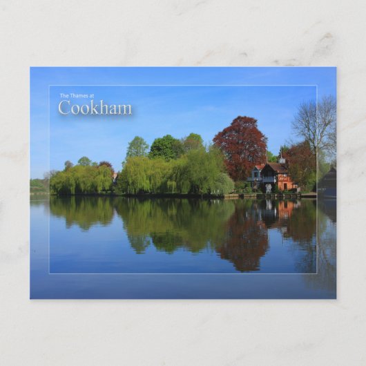 Die Themse auf der Postkarte von Cookham (Vorderseite)