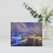 Die Themse in der Nacht Postkarte (Stehend Vorderseite)