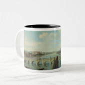 Die Themse in Westminster Zweifarbige Tasse (Vorderseite Links)