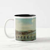 Die Themse in Westminster Zweifarbige Tasse (Links)