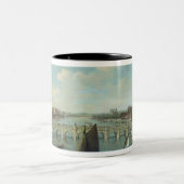 Die Themse in Westminster Zweifarbige Tasse (Mittel)
