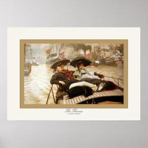 Die Themse ~ James Tissot ~ Bildende Kunst Poster