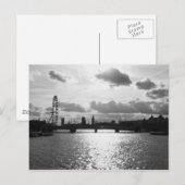 Die Themse und der Londoner Mono Postkarte (Vorne/Hinten)