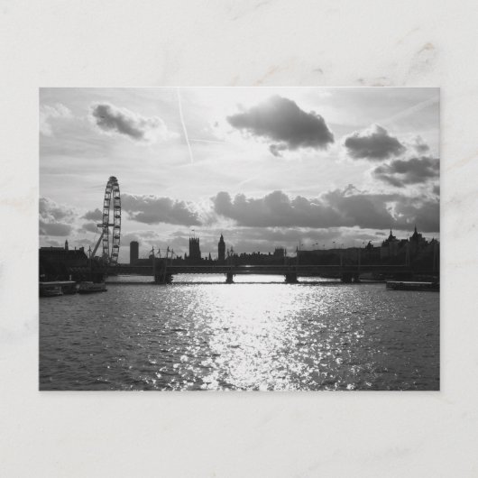 Die Themse und der Londoner Mono Postkarte (Vorderseite)