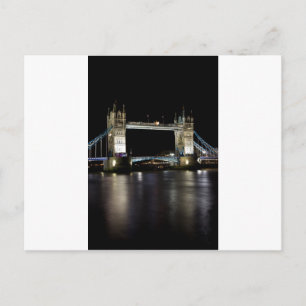 Die Themse und die Tower Bridge bei Nacht Postkarte