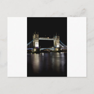 Die Themse und die Tower Bridge bei Nacht Postkarte