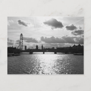 Die Themse und London Mono Postkarte