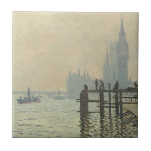 Die Themse unter Westminster von Claude Monet Fliese