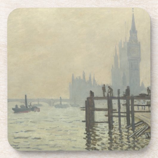 Die Themse unter Westminster von Claude Monet Getränkeuntersetzer (Vorderseite)