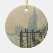 Die Themse unter Westminster von Claude Monet Keramik Ornament (Vorne)