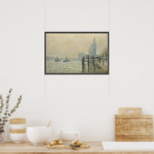 Die Themse unter Westminster von Claude Monet Poster (Küche)